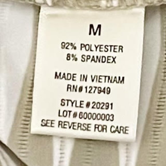 Emma & Michele Medium White and Beige Textured 3/4 Sleeve Boatneck Dress - Picture 5 of 7